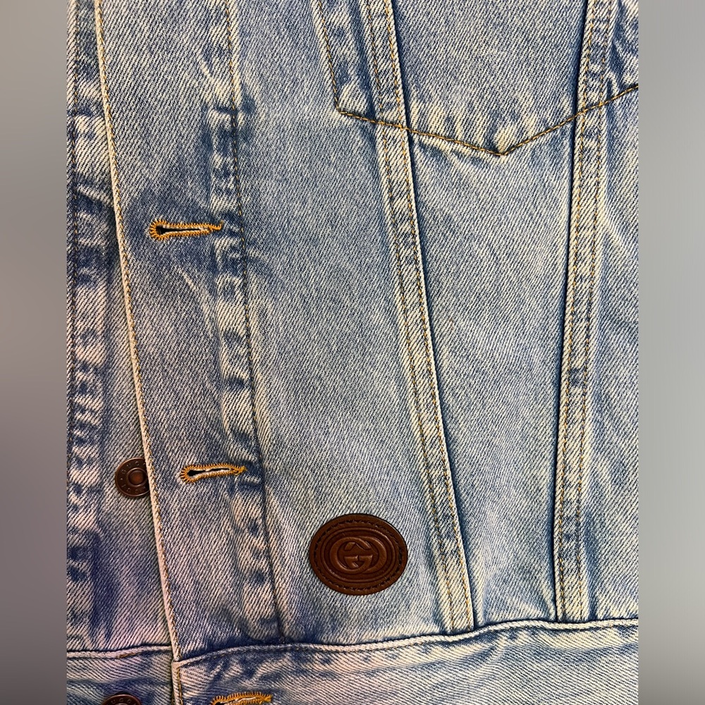 Gucci Distressed Denim Vest sz 46 - Picture 4 of 4